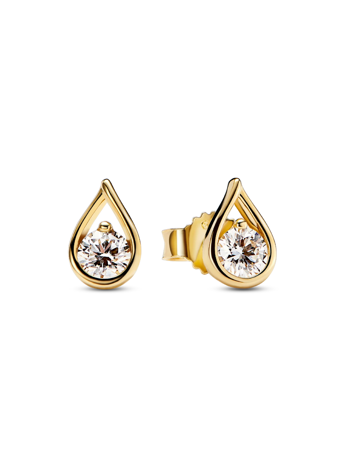 Pandora Infinite 14k White Gold Lab-grown Diamond Earrings