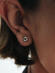 FINAL SALE - Pandora Nova 14k White Gold Lab-grown Diamond Earrings