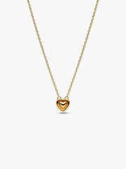 Engravable Heart Halo Collier Necklace