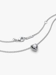 Pink Elevated Heart Necklace