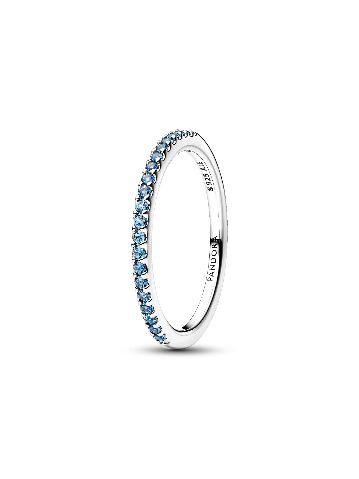 Sparkling Blue Half-Eternity Band Ring
