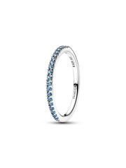Sparkling Blue Half-Eternity Band Ring