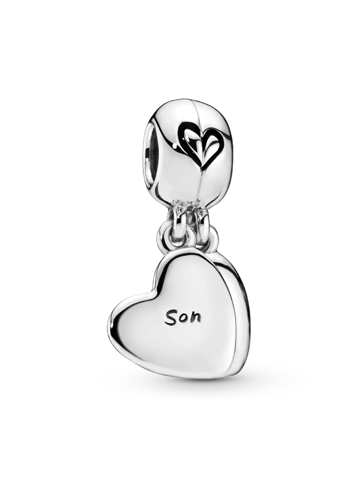Mother & Son Heart Split Dangle Charm