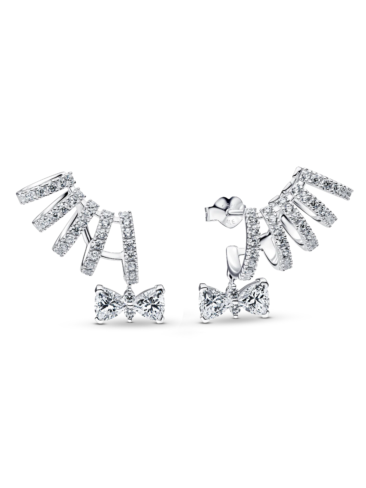Bridgerton Sparkling Bow Climber Earrings