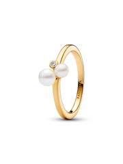 Duo Treated Freshwater Cultured Pearls Ring