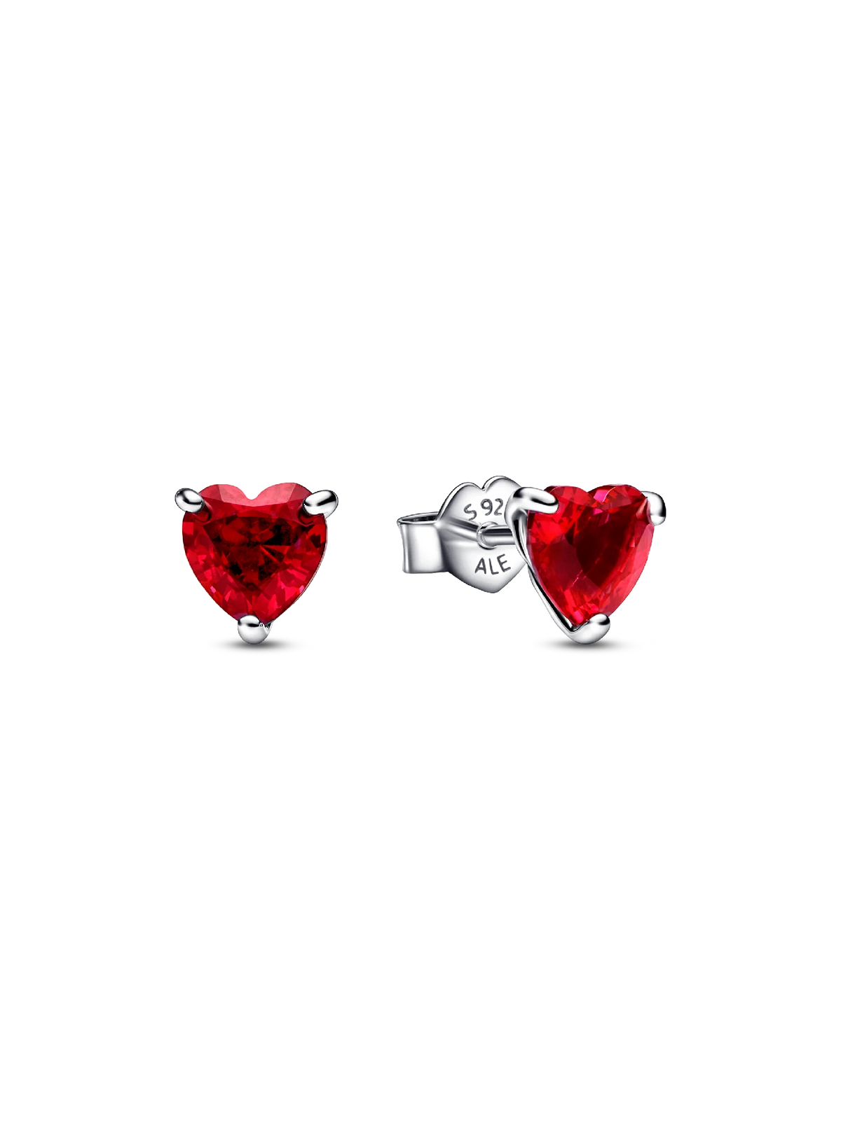 Red Heart Stud Earrings