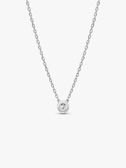 Pandora Era Bezel Sterling Silver Lab-grown Diamond Pendant Necklace