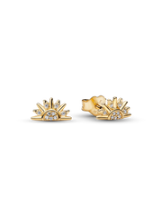 Celestial Sparkling Sun Stud Earrings