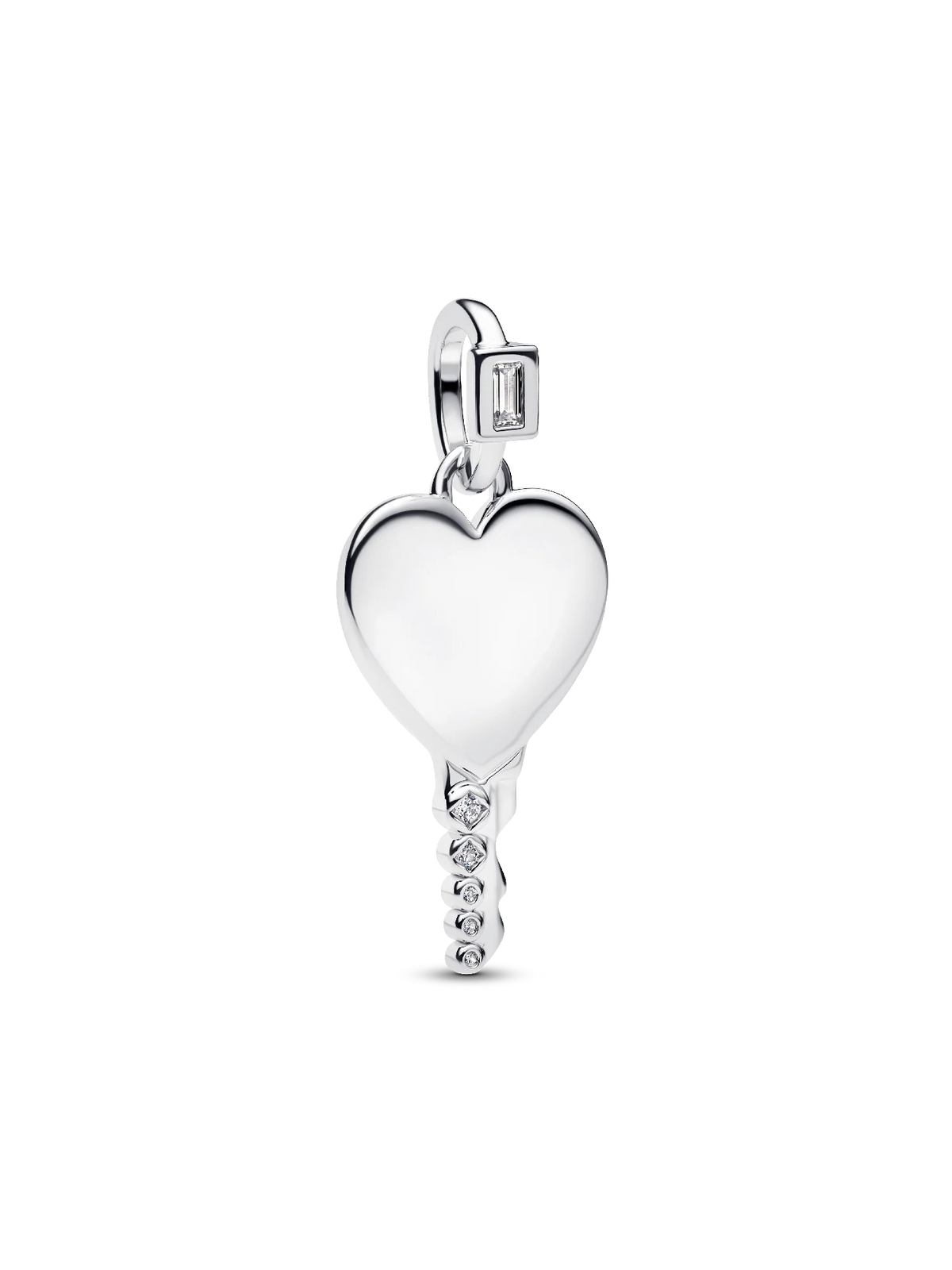 Engravable Heart Key Pendant