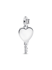 Engravable Heart Key Pendant