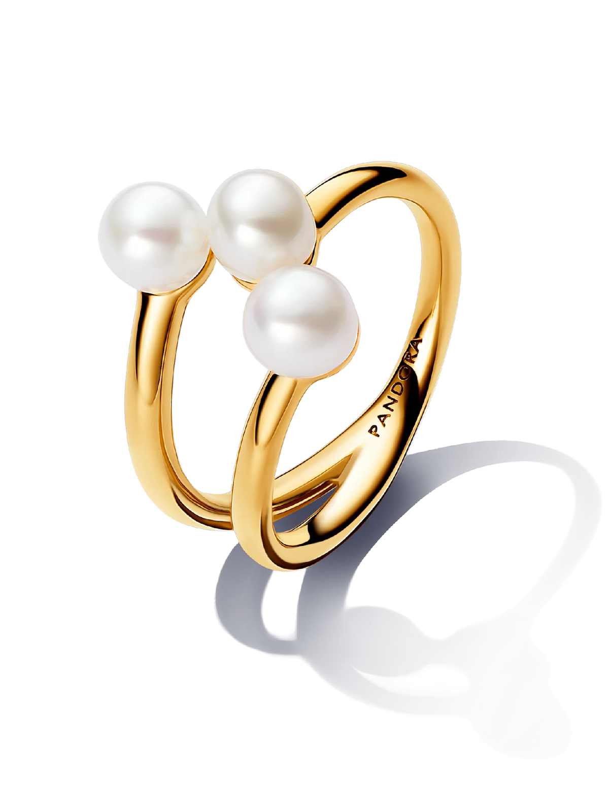 Treated Freshwater Cultured Pearl Open Ring