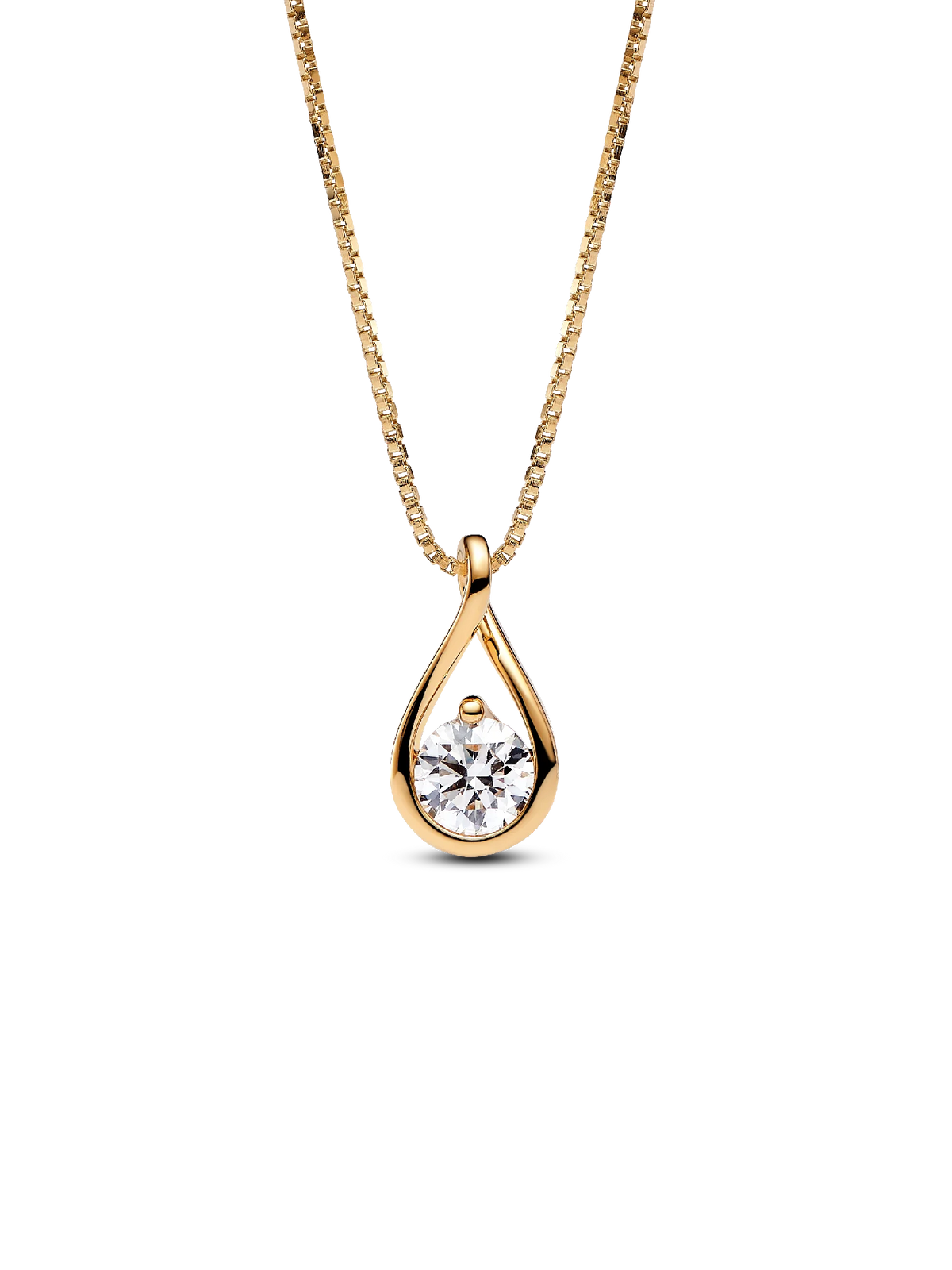 Pandora Infinite 14k White Gold Lab-grown Diamond Pendant Necklace