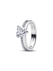 Double Band Heart Ring