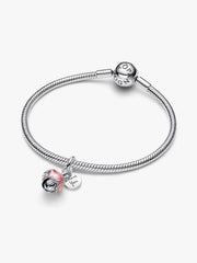 Two-Tone Blooming Flower Dangle Charm