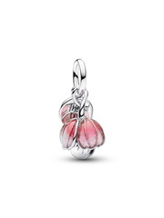 Two-Tone Blooming Flower Dangle Charm