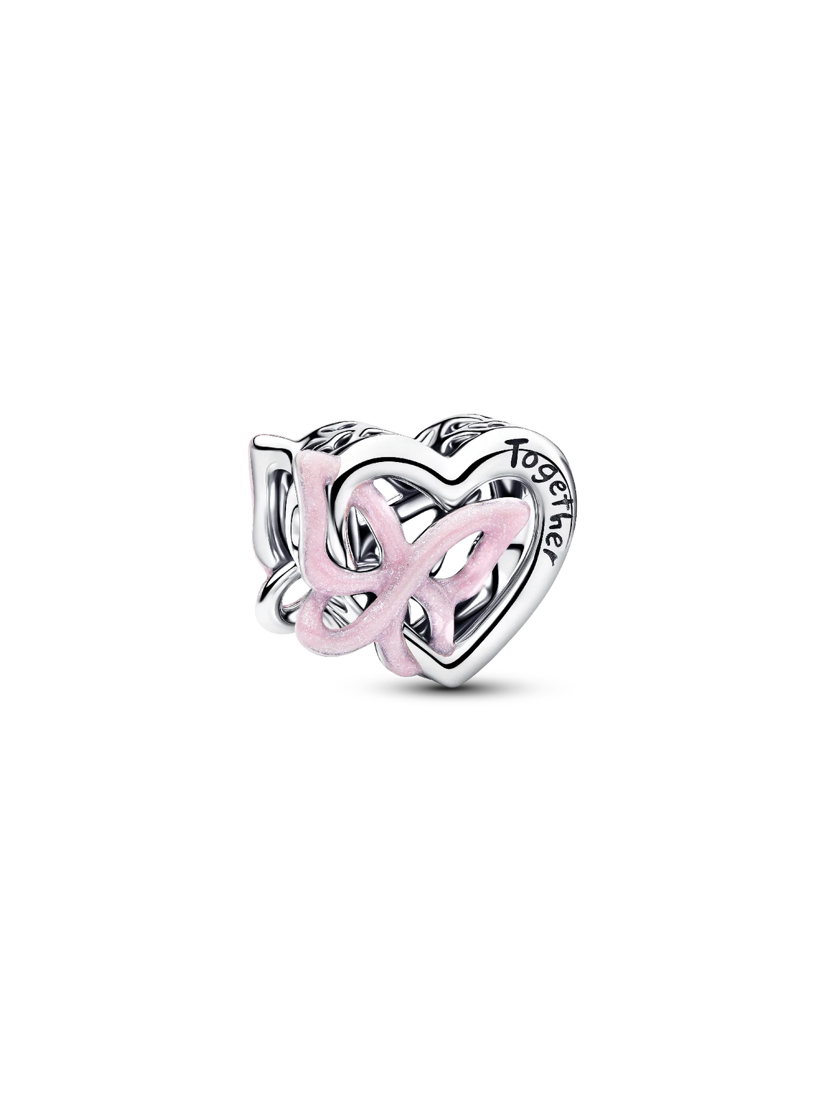 Entwined Heart & Butterfly Charm