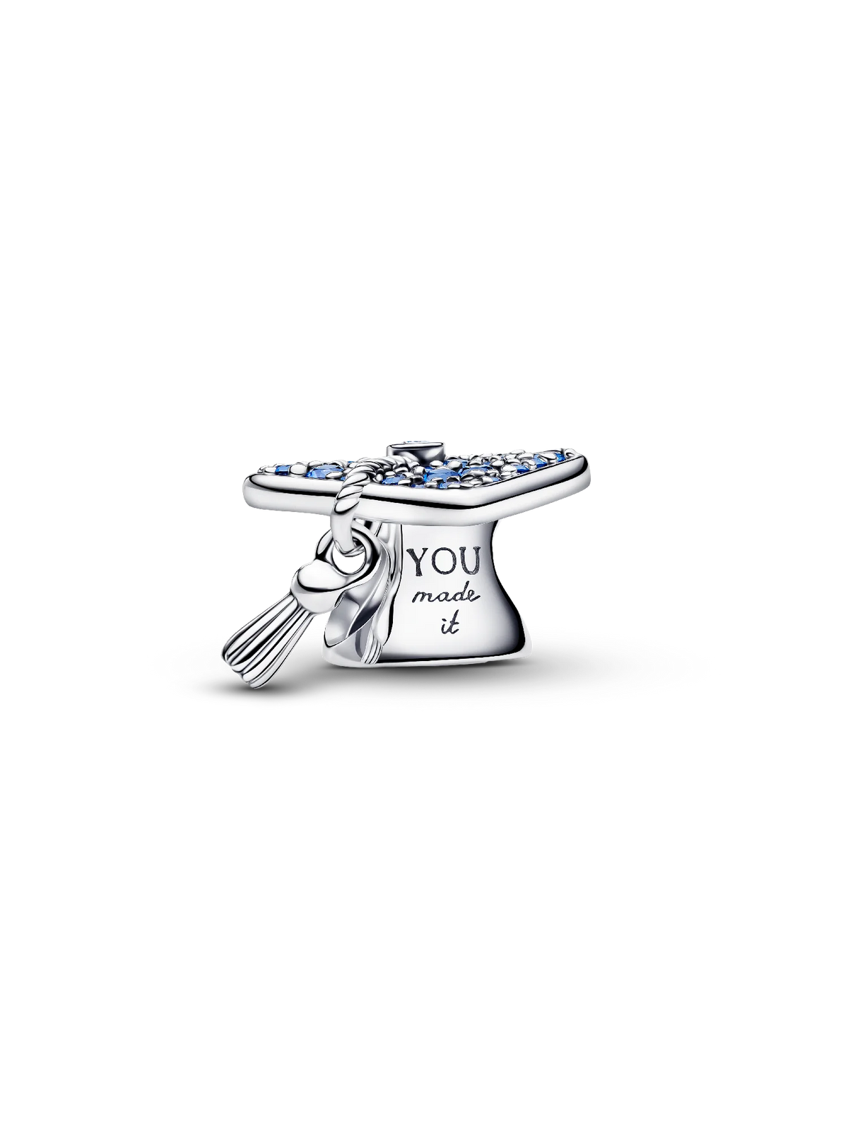 Sparkling Blue 2026 Graduation Cap Charm