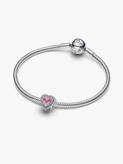 Sparkling Leveled Hearts Charm