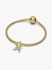 FINAL SALE - Sparkling Blue Starfish Dangle Charm