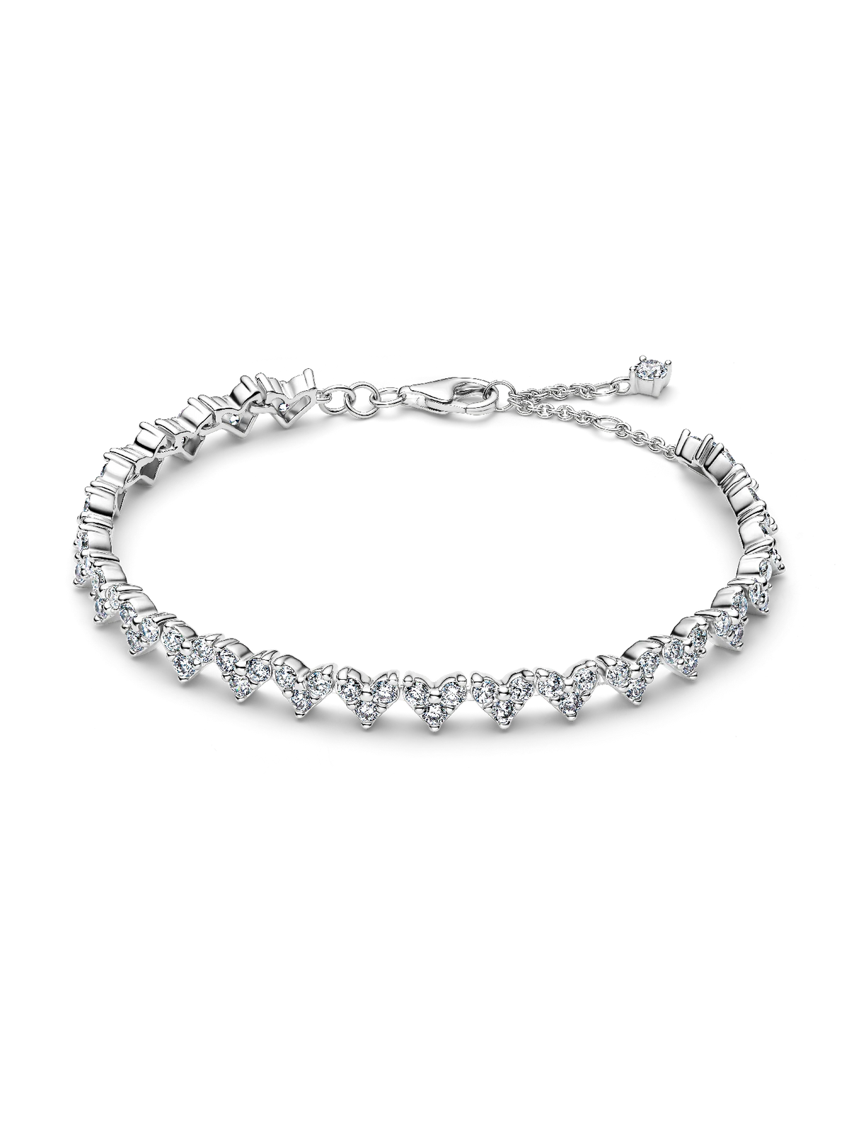 Triple Stone Heart Bracelet