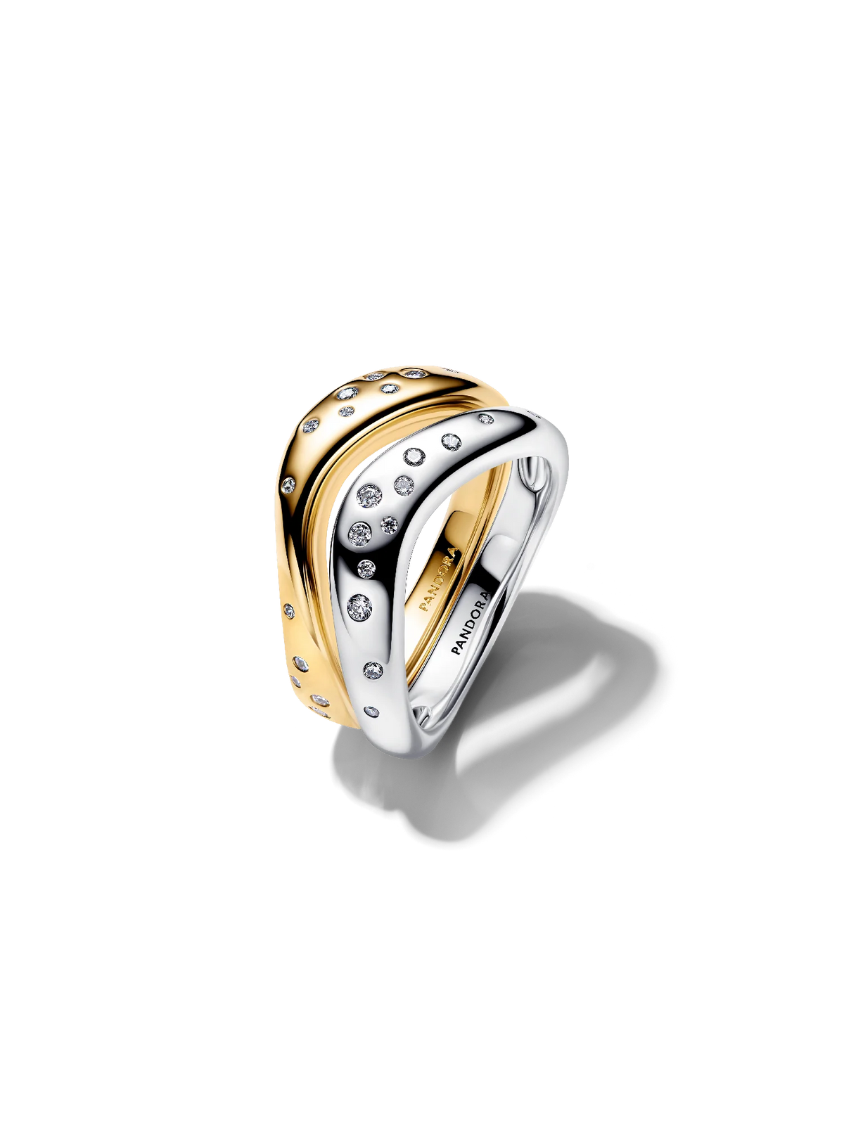 Organically Shaped Two-Tone Stacking Rings