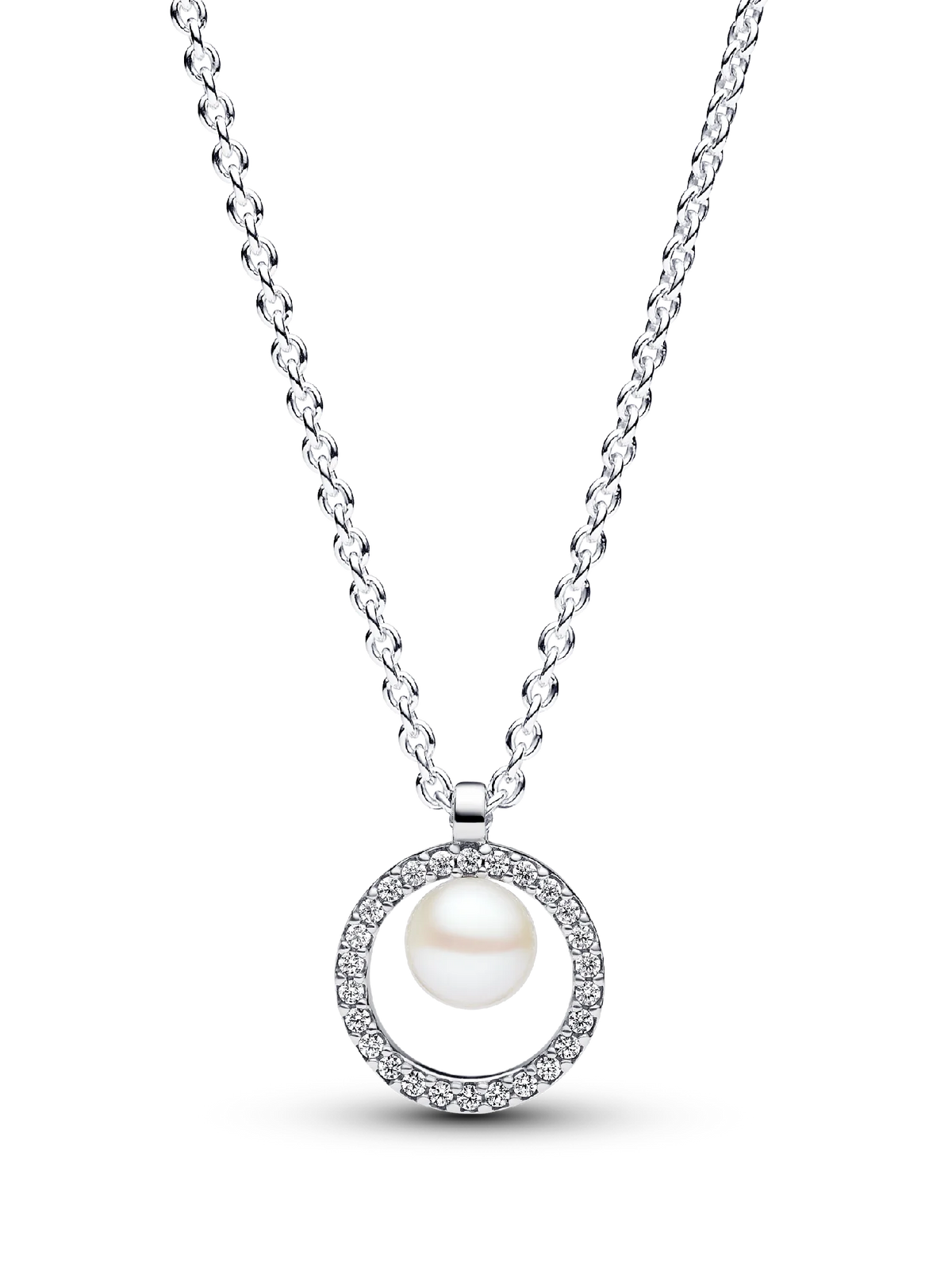Treated Freshwater Cultured Pearl & Pavé Collier Necklace