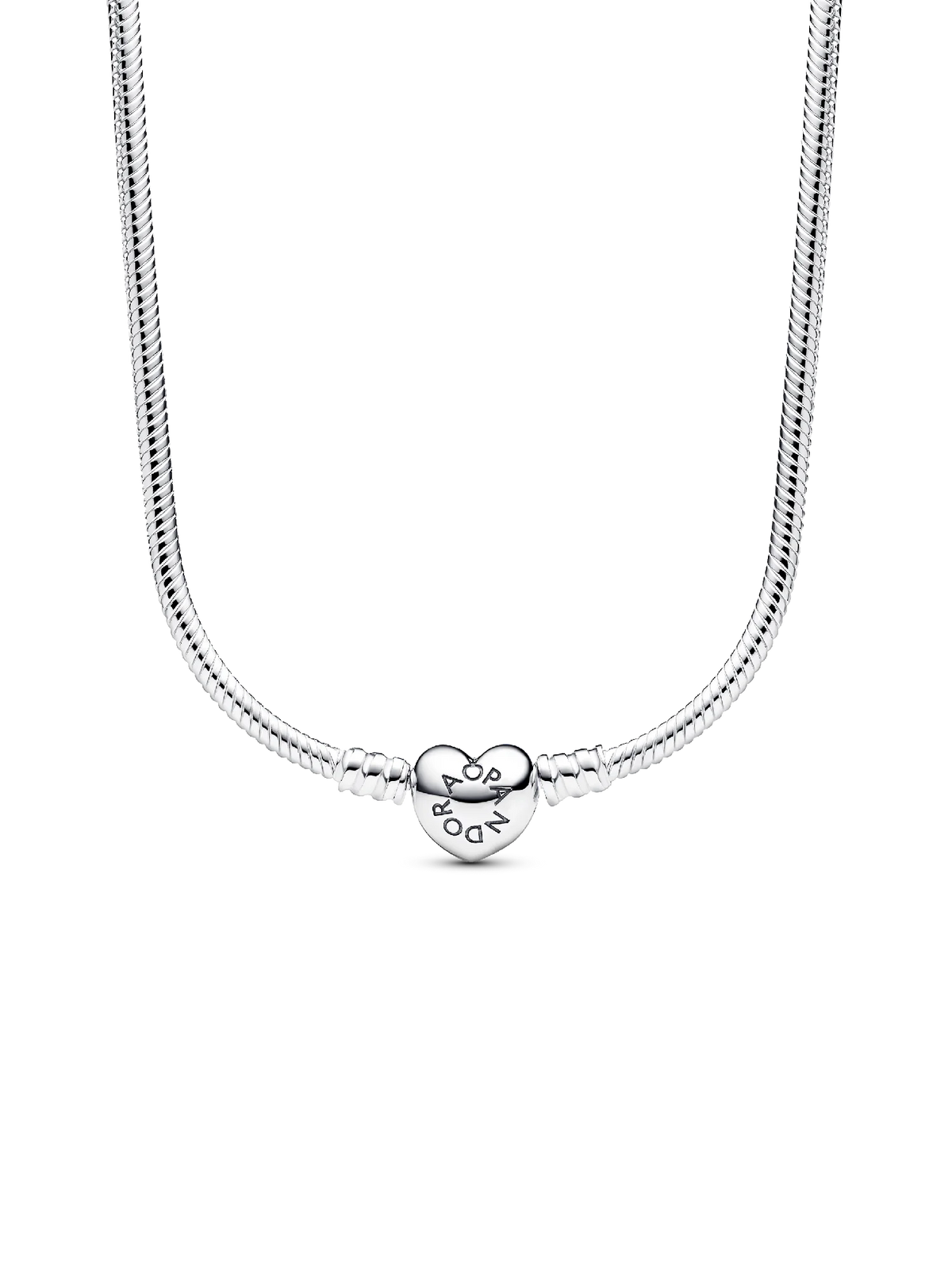 Pandora Moments Heart Clasp Snake Chain Necklace