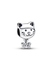Pet Cat & Bow Charm