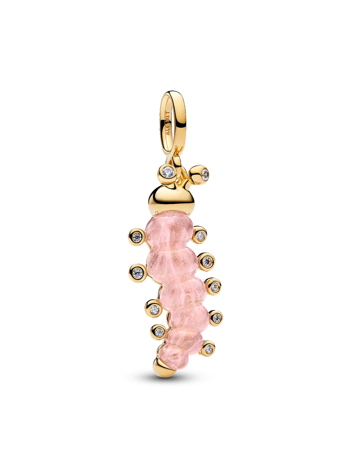 FINAL SALE - Pink Caterpillar Charm