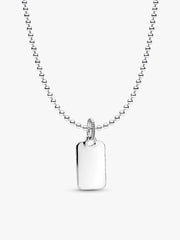 Engravable Rectangular Dog Tag Necklace