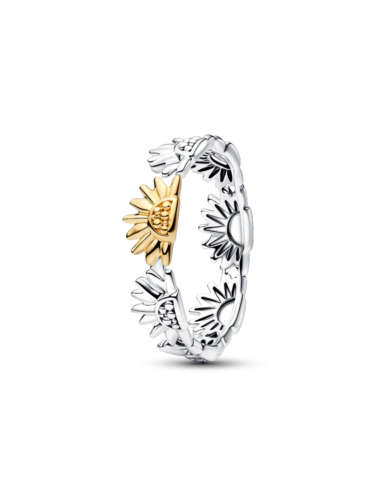 Sunflower Two-Tone Band Ring