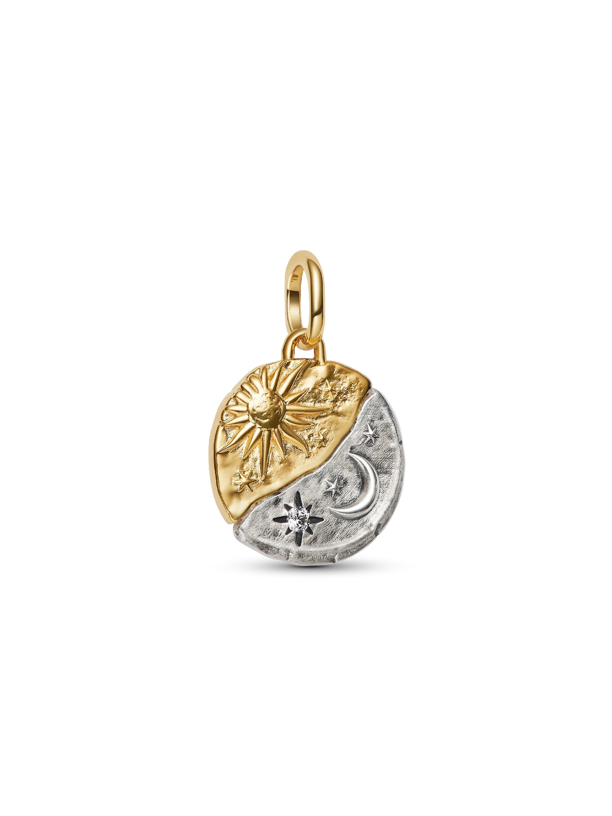Sun and Moon Medallion Charm