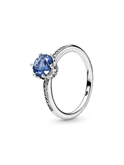 Clear Sparkling Crown Solitaire Ring