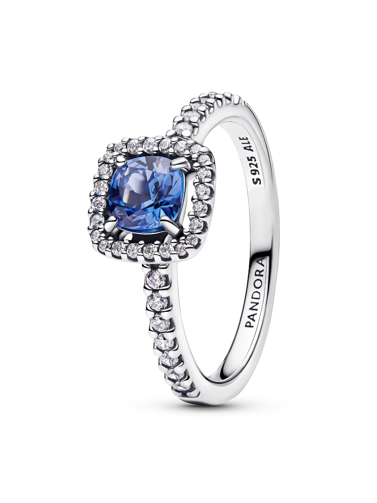 Sparkling Square Halo Ring