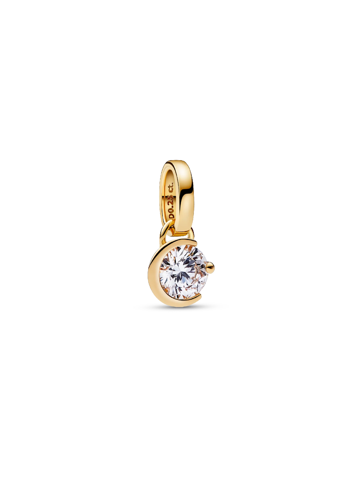 Pandora Talisman 14k Gold Lab-grown Diamond Moon Pendant
