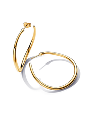Organically Shaped 42 mm Open Hoop Earrings