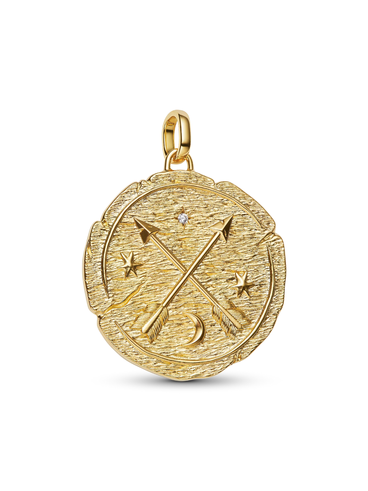 Crossing Arrows Oversized Medallion Charm