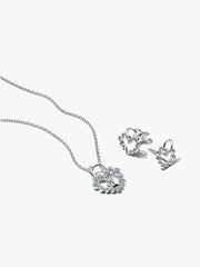 FINAL SALE - Sparkling Heart Padlock Jewelry Gift Set
