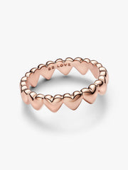 Row of Hearts Ring