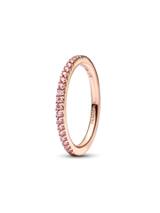 Sparkling Pink Band Ring
