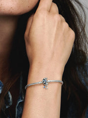 Pandora Moments Sparkling Moon Clasp Snake Chain Bracelet