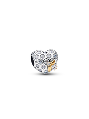 Bridgerton Honeycomb & Bee Heart Charm