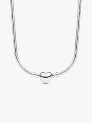 Pandora Moments Heart Clasp Snake Chain Necklace