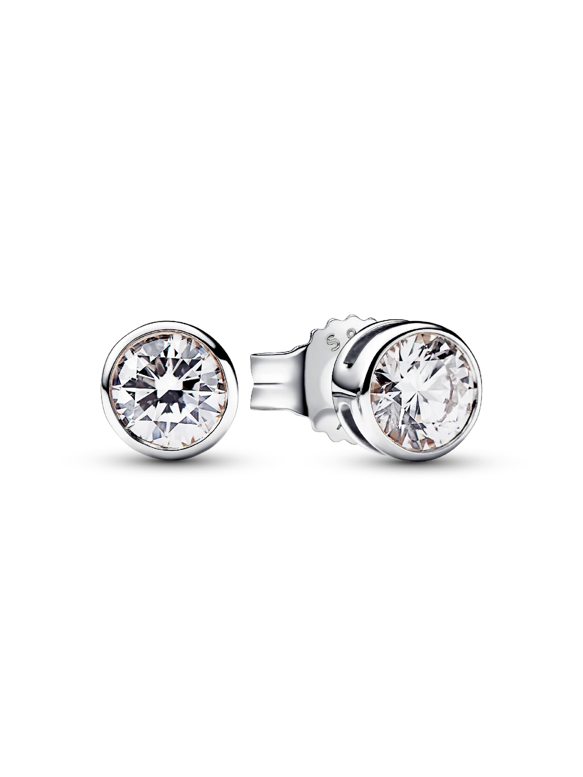 Pandora Era Bezel 14k Gold Lab-grown Diamond Earrings