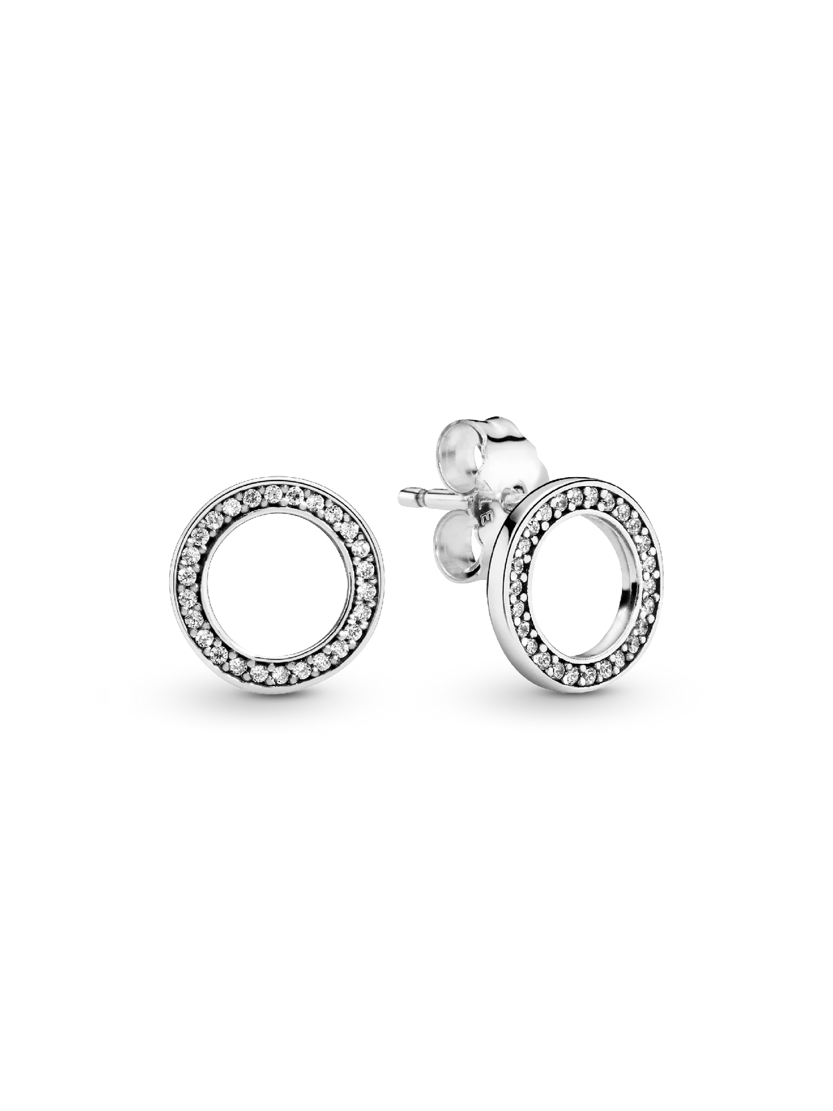 FINAL SALE - Sparkling Circle Stud Earrings