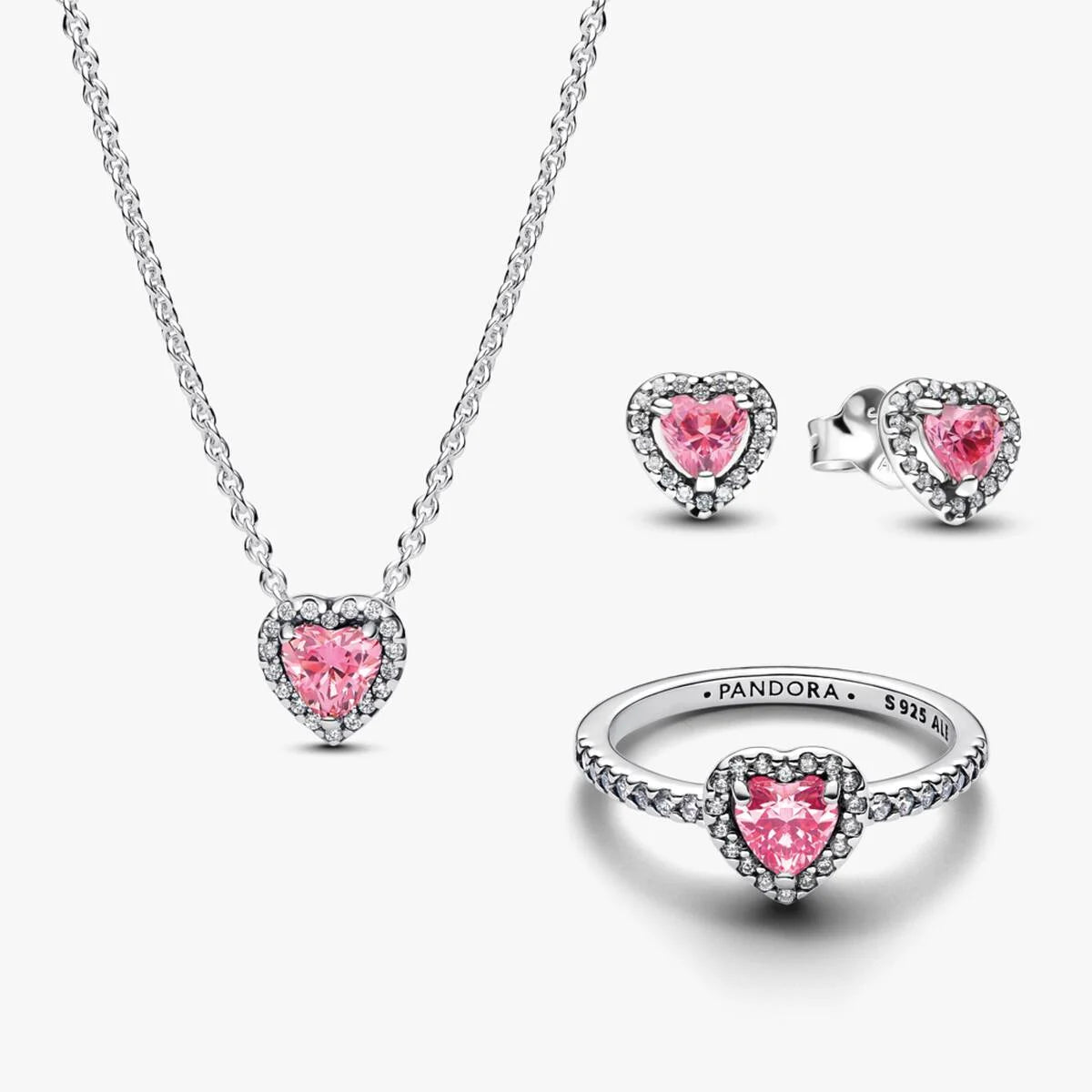Pink Hearts Jewelry Set