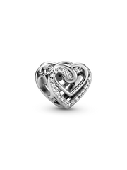 Sparkling Entwined Hearts Charm