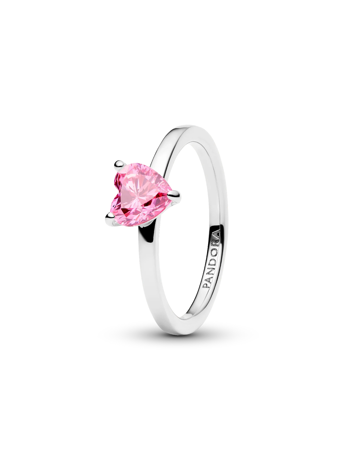 Sparkling Heart Solitaire Ring