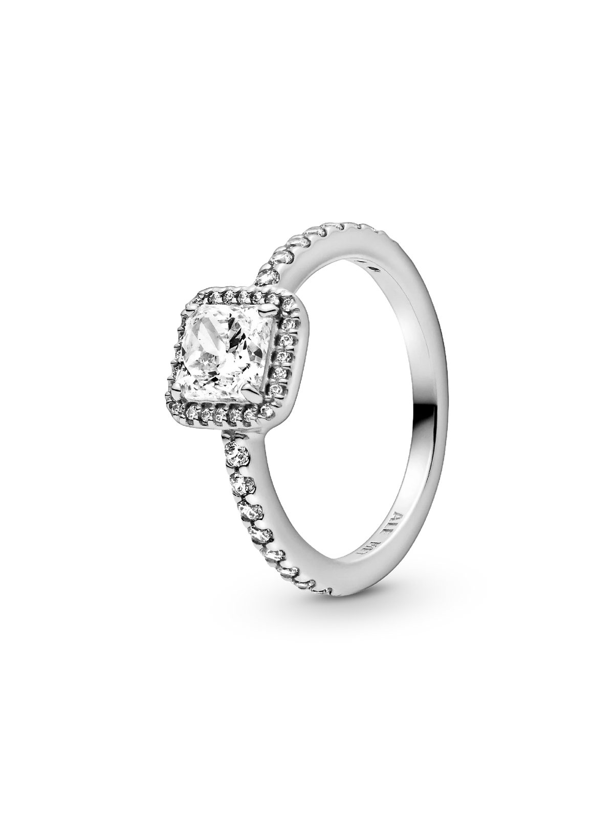Square Sparkle Halo Ring