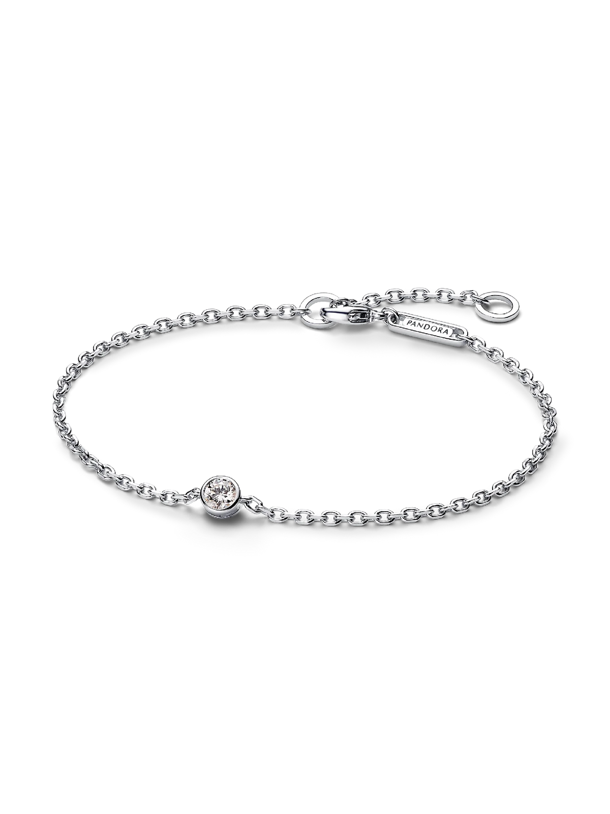 Pandora Era Bezel 14k Gold Lab-grown Diamond Chain Bracelet